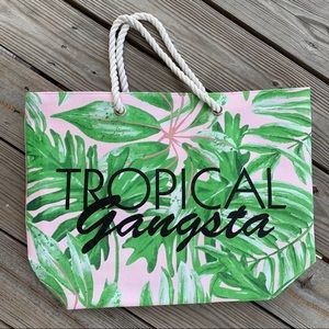 NWOT Tropical Gangsta Beach Bag